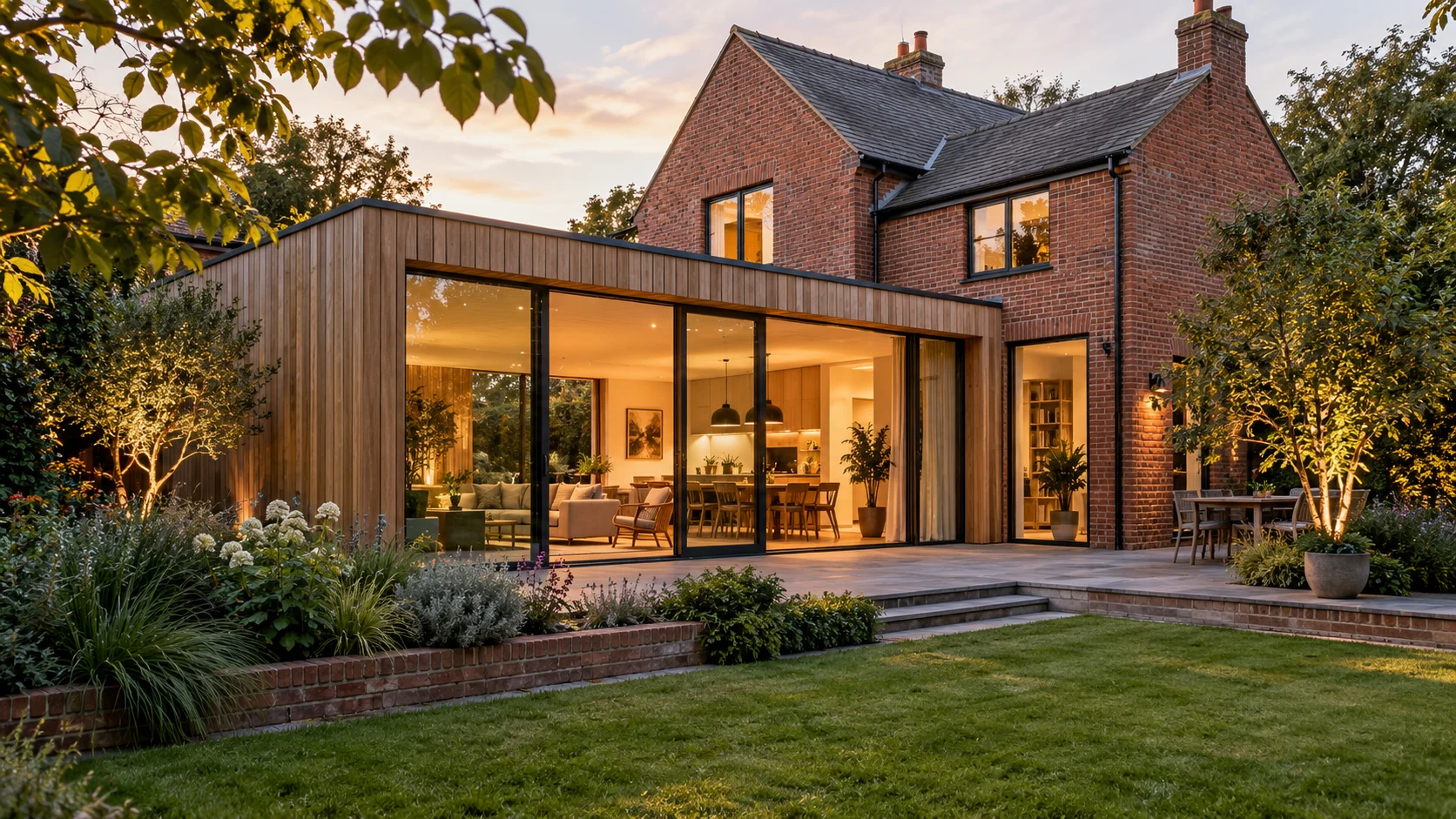 Illustrative architecture & trades scene for the FORM & FIELD concept