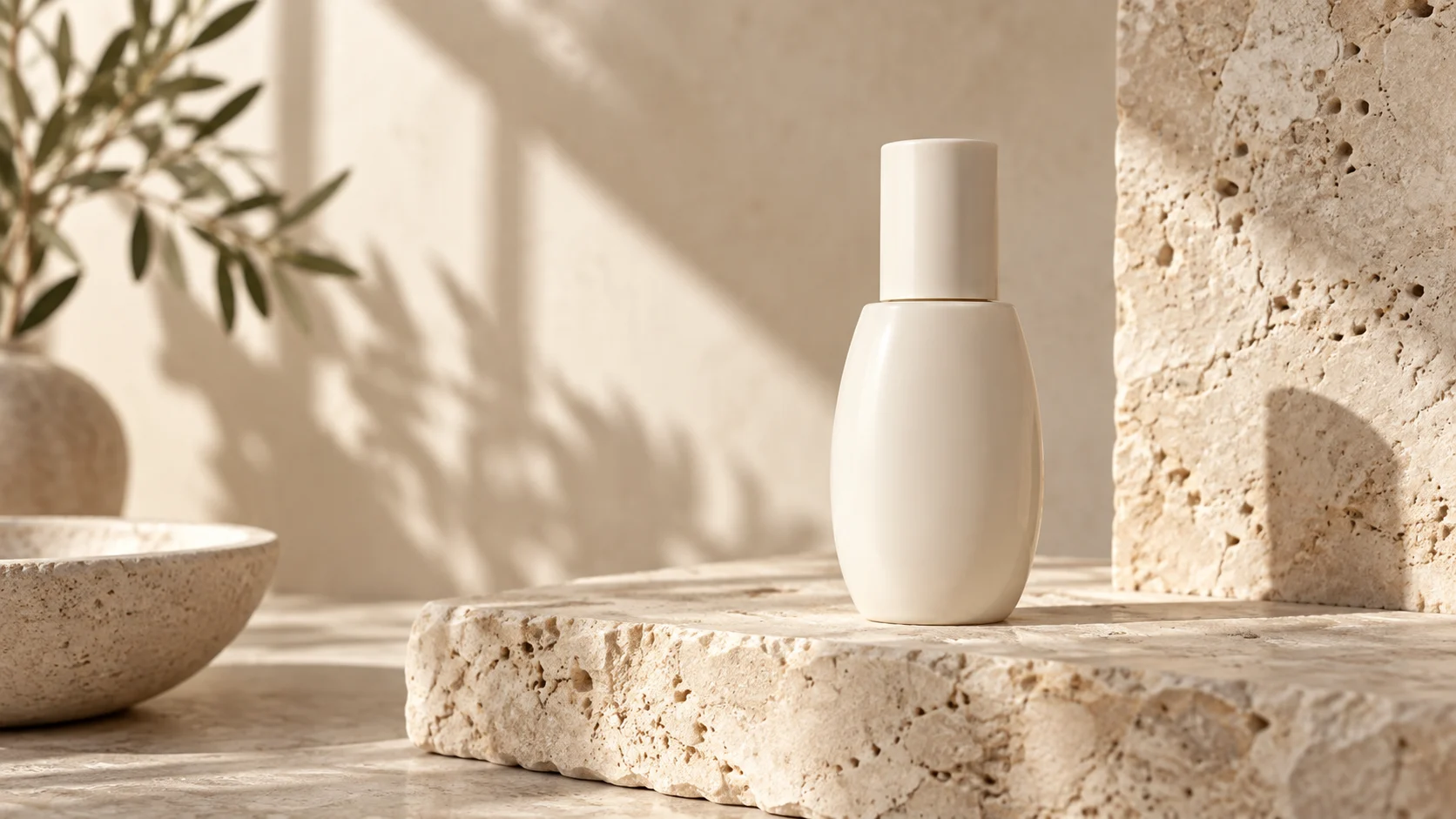 Illustrative beauty & skincare scene for the STILL / FORM concept